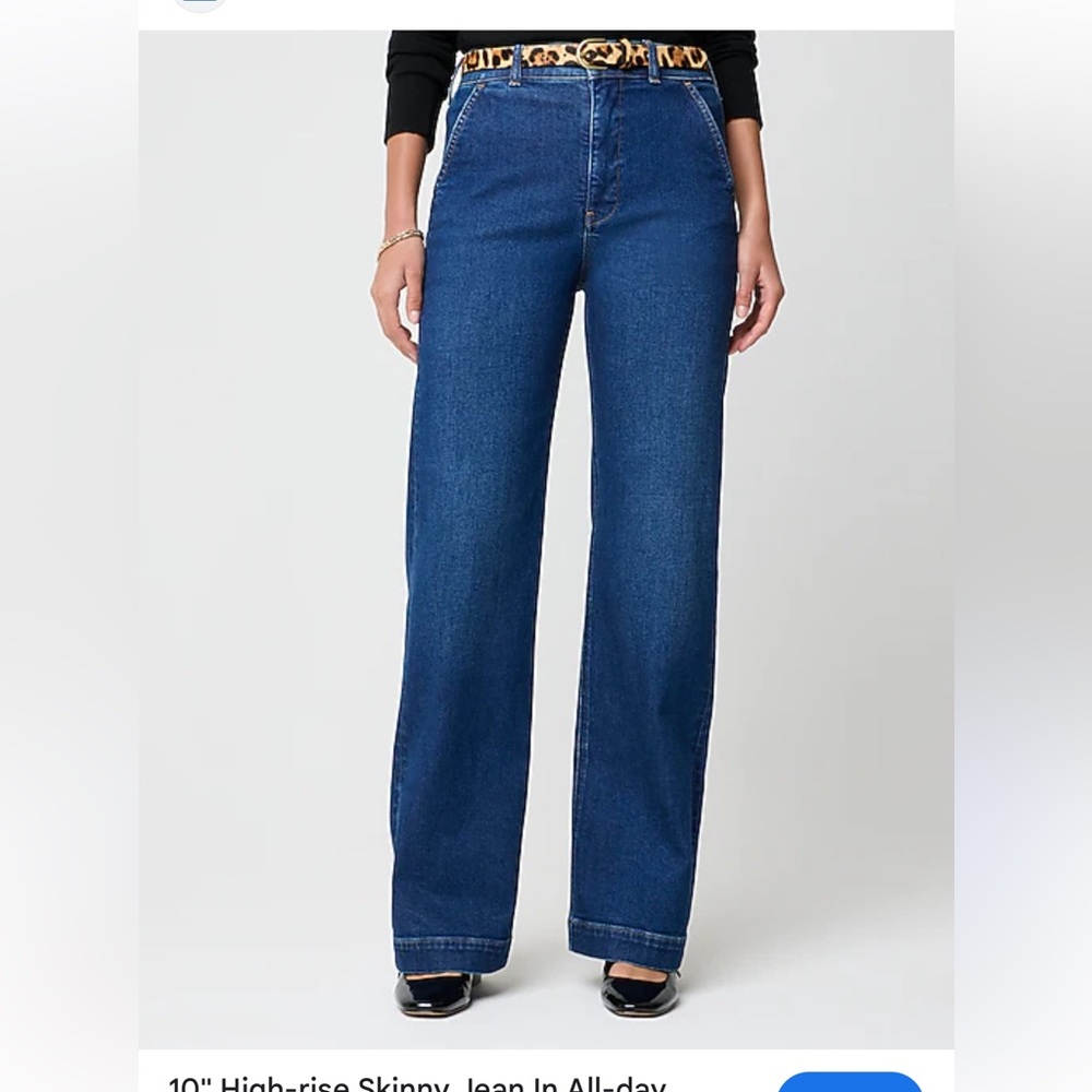 J. Crew Blue Denim Wide Leg Jeans